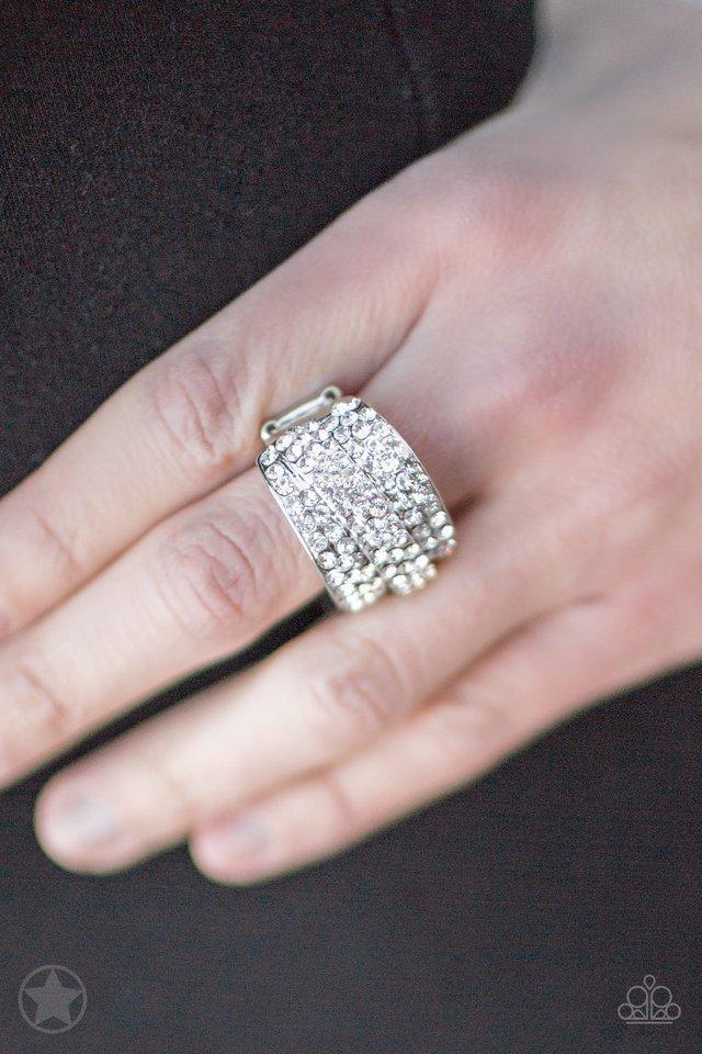 Paparazzi The Millionaires Club - White Blockbuster Ring