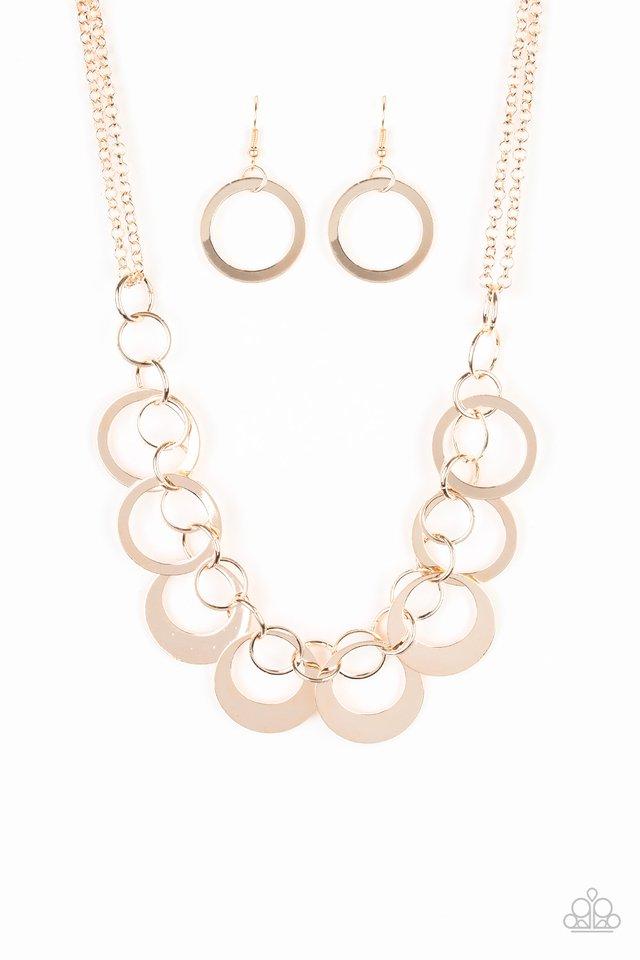 Paparazzi In Full Orbit - Rose Gold Necklace