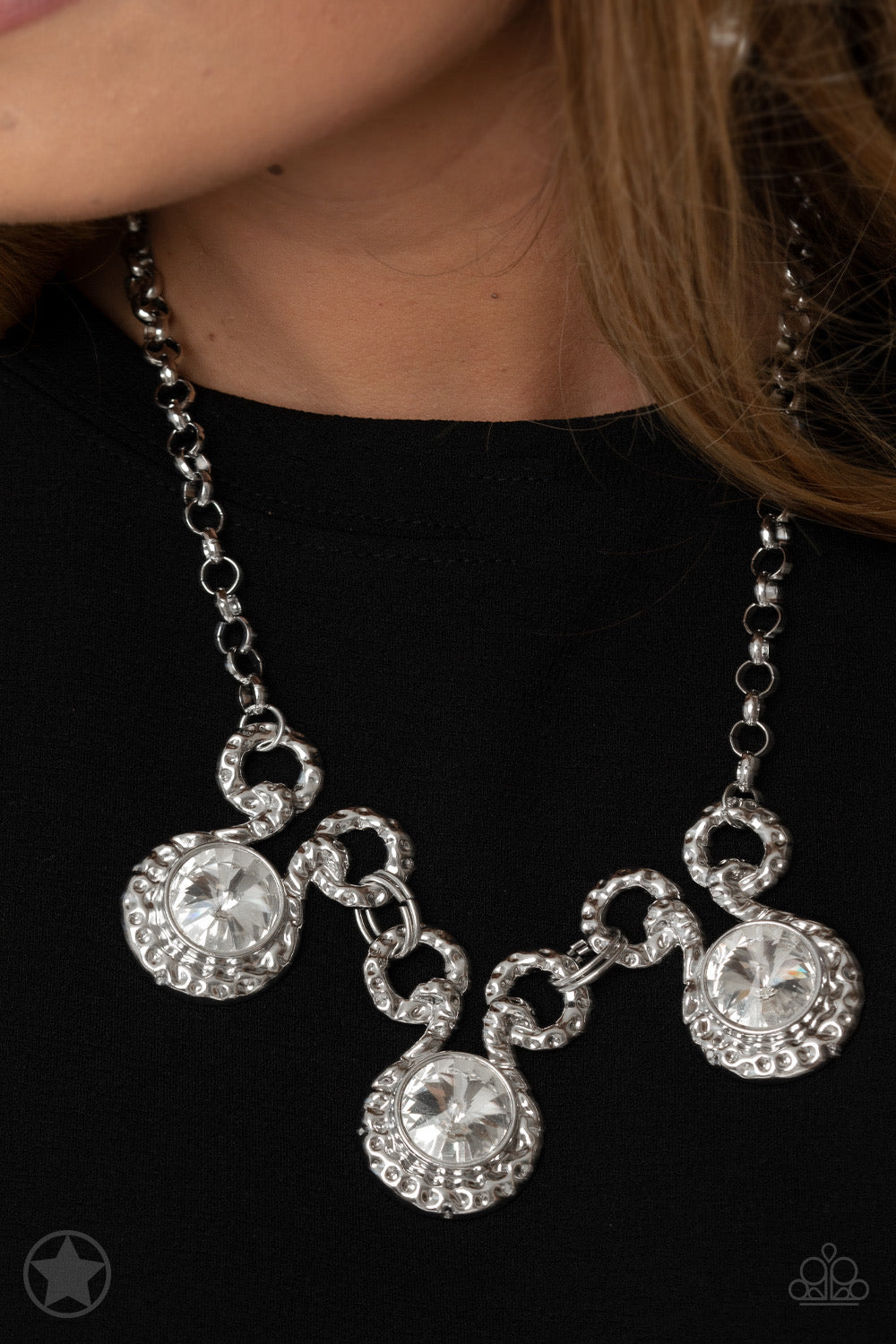 Paparazzi Hypnotized - White Blockbuster Necklace - Kingdom Bling Showroom