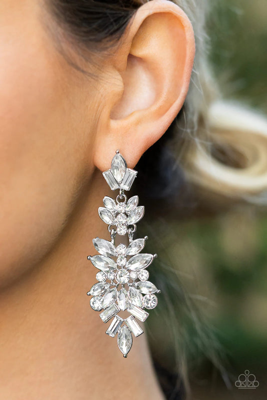 Frozen Fairytale - White Post Earrings 