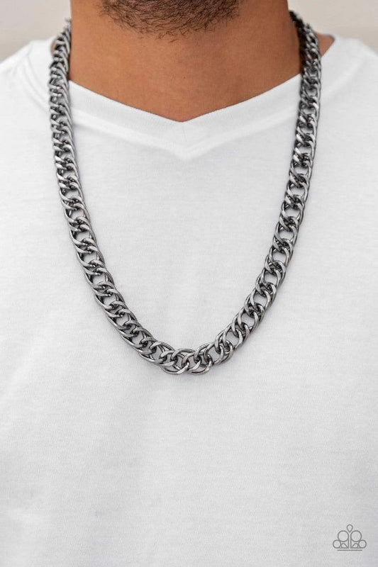 Paparazzi Omega - Black Urban Necklace - Kingdom Bling Showroom