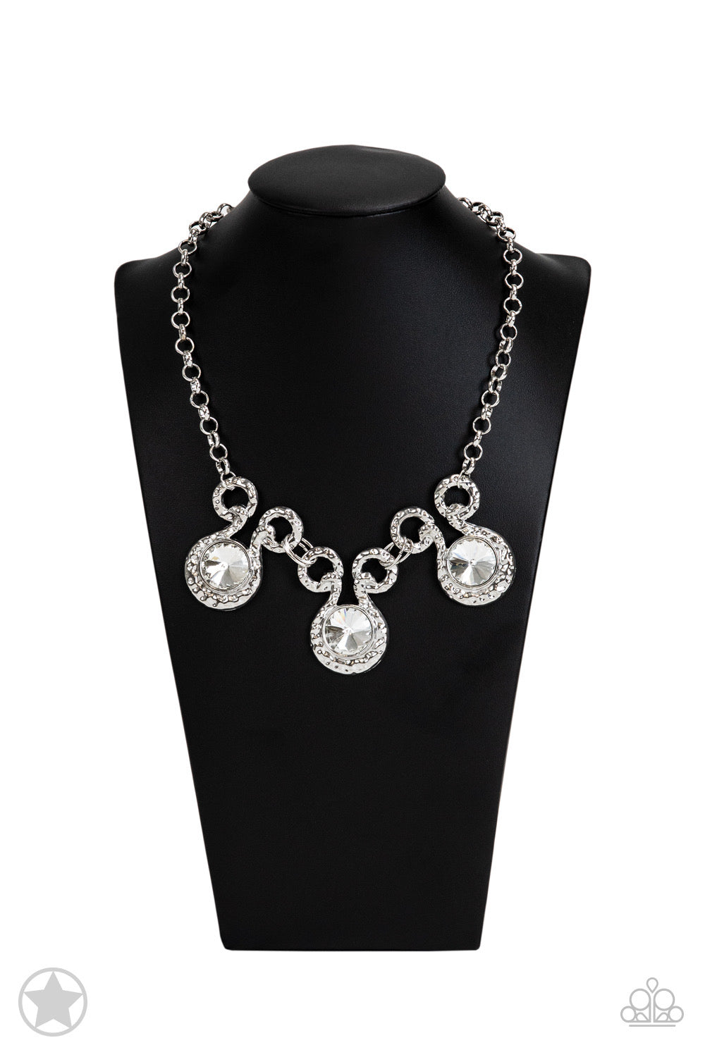 Paparazzi Hypnotized - White Blockbuster Necklace