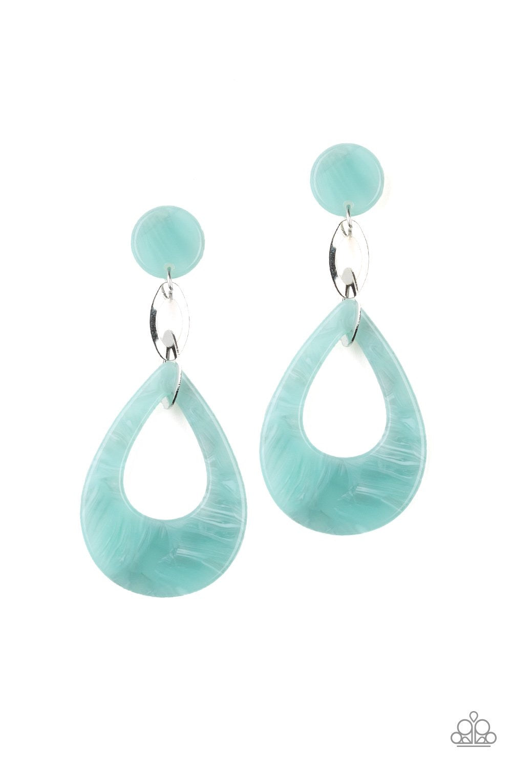 Paparazzi Beach Oasis - Blue Post Earrings 