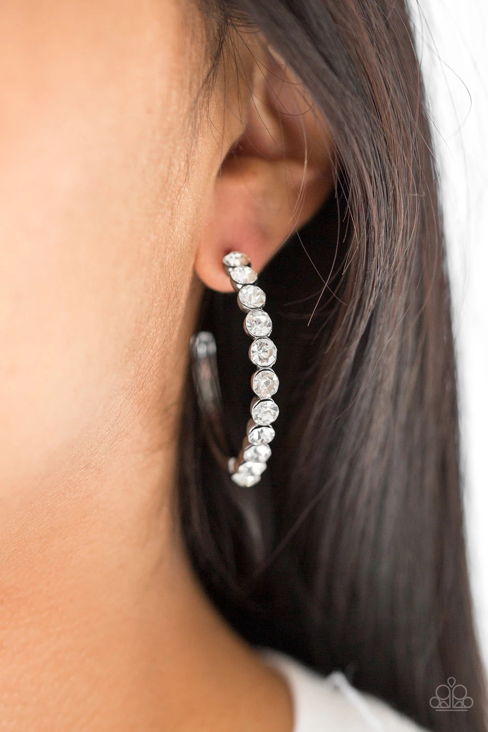 Paparazzi My Kind of Shine - Black Hoop Earrings