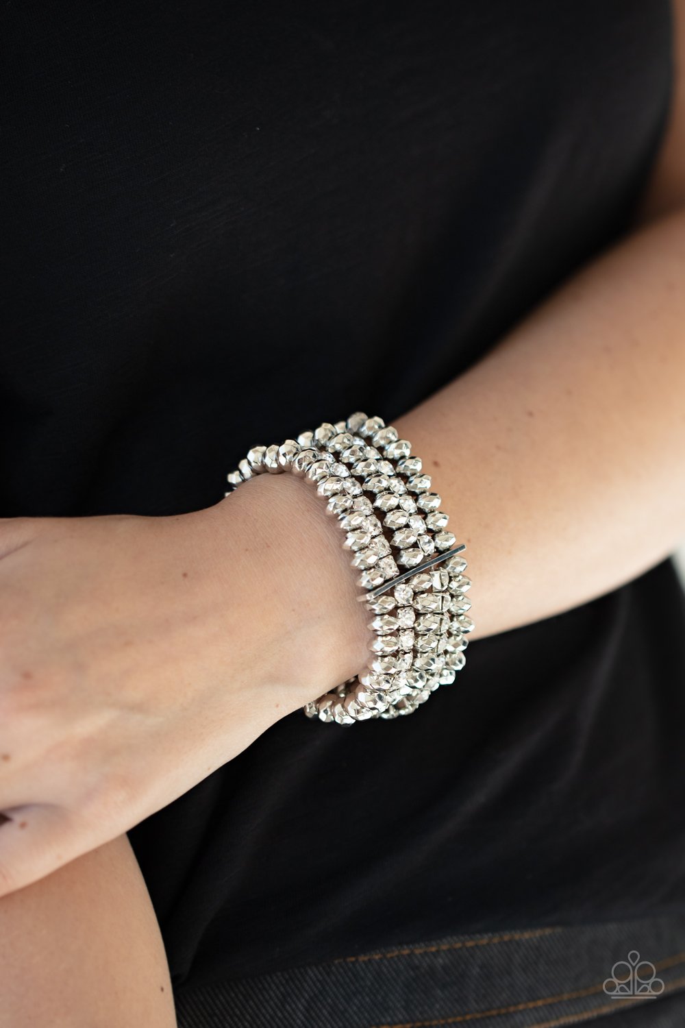 Paparazzi Best of LUXE - White Bracelet 