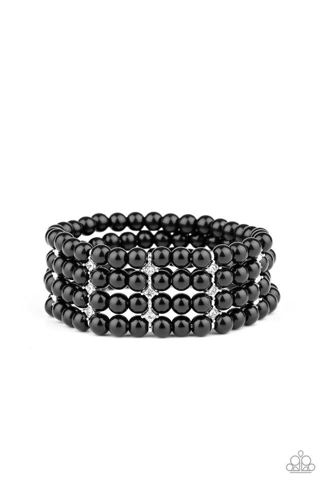 Paparazzi Stacked To The Top - Black bracelet 