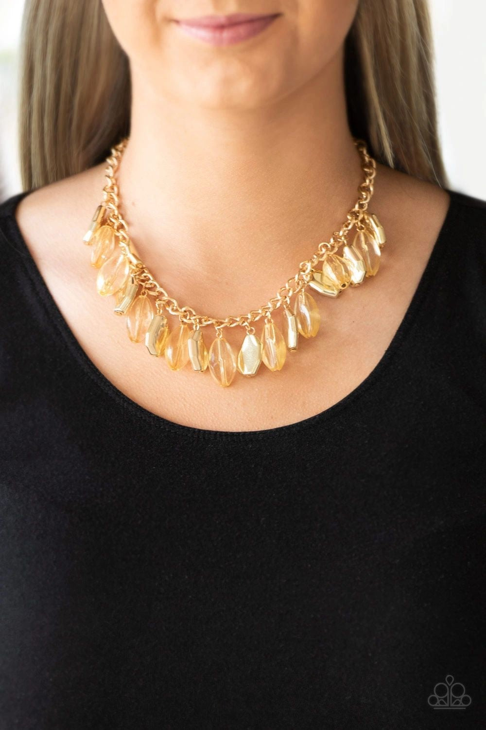 Paparazzi Fringe Fabulous - Gold Necklace 