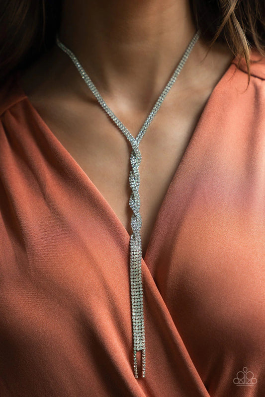 Impressively Icy - White Necklace 