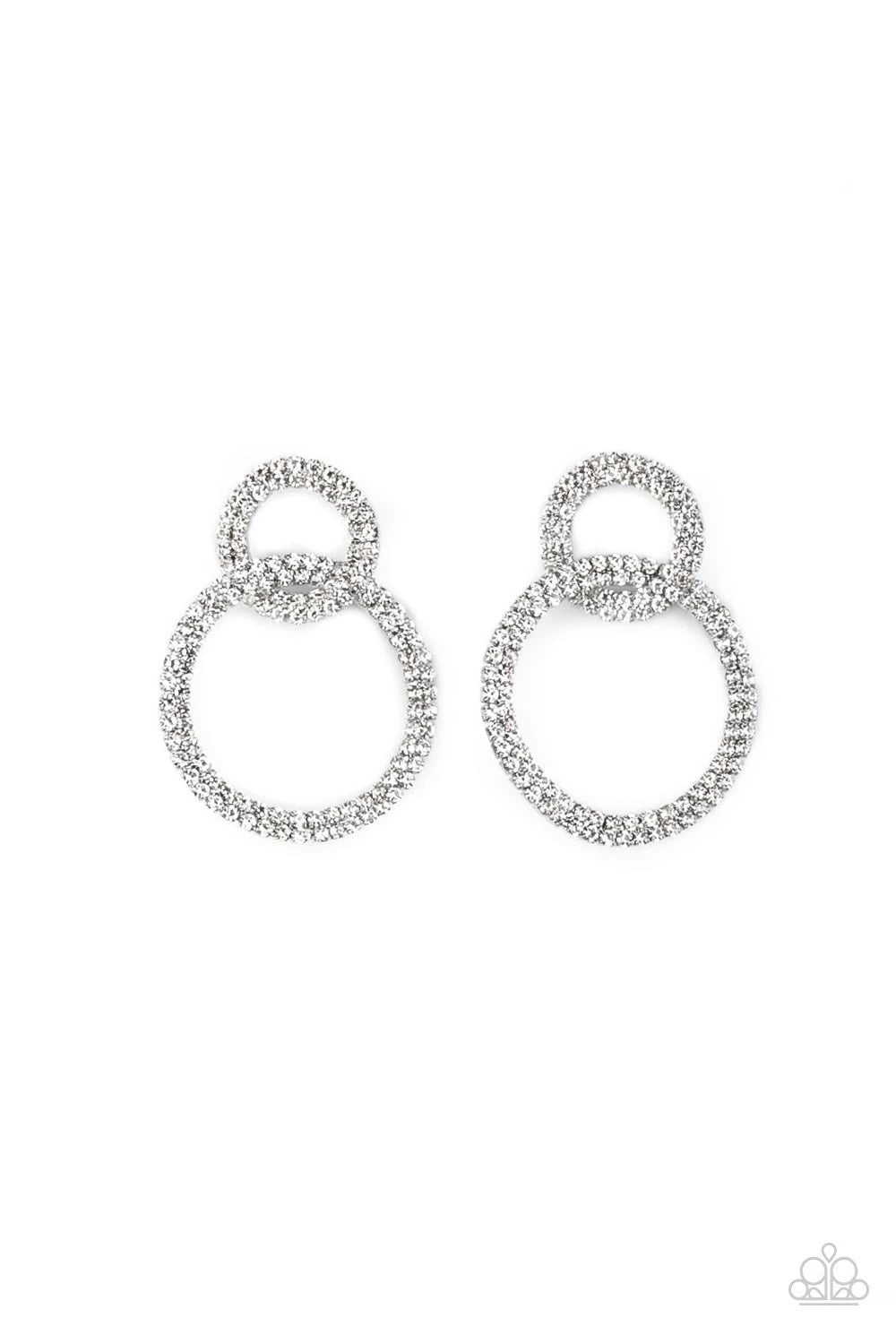 Paparazzi Intensely Icy - Black Earrings - Life of the Party Exclusive December 2021