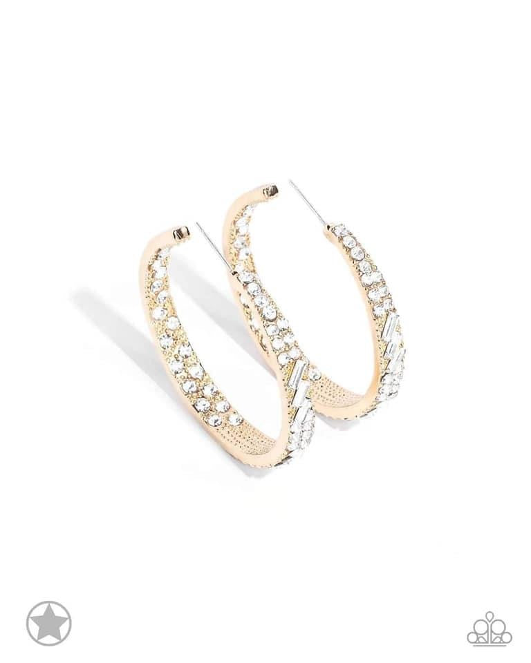 Paparazzi GLITZY By Association - Gold Hoop Earrings 