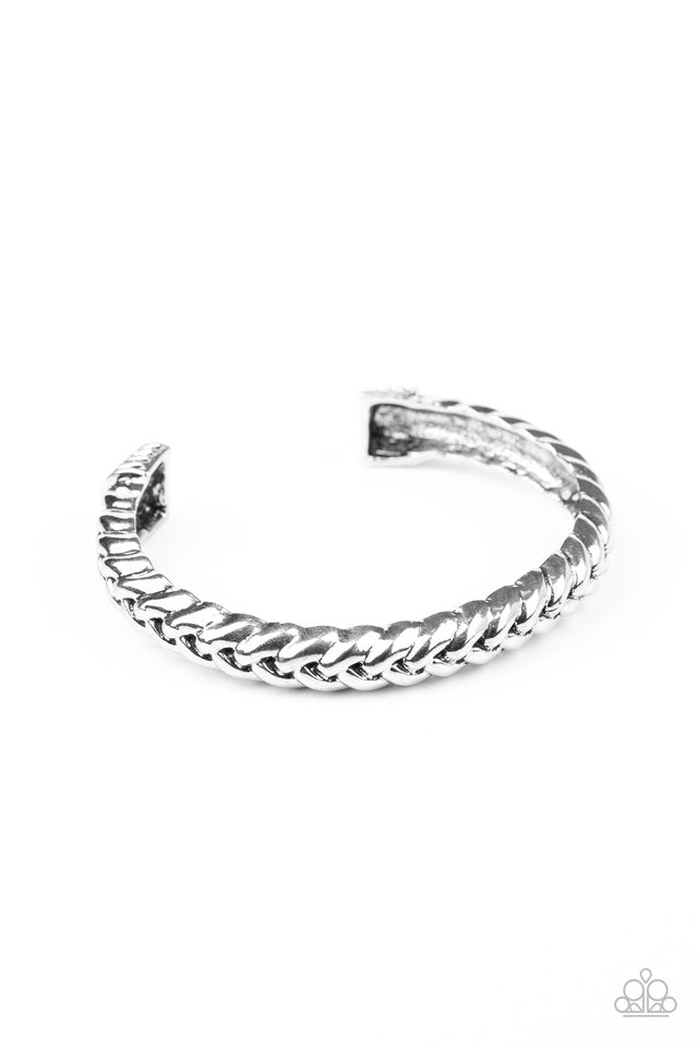 Paparazzi Tough as Nails - Silver Urban Bracelet 