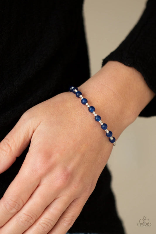 Paparazzi Tea Party Twinkle - Blue Bracelet