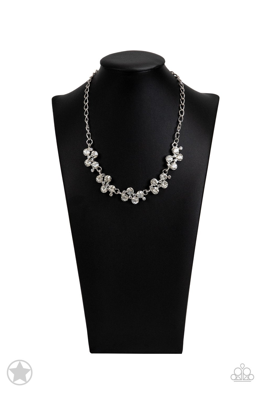 Paparazzi Hollywood Hills - White Blockbuster Necklace