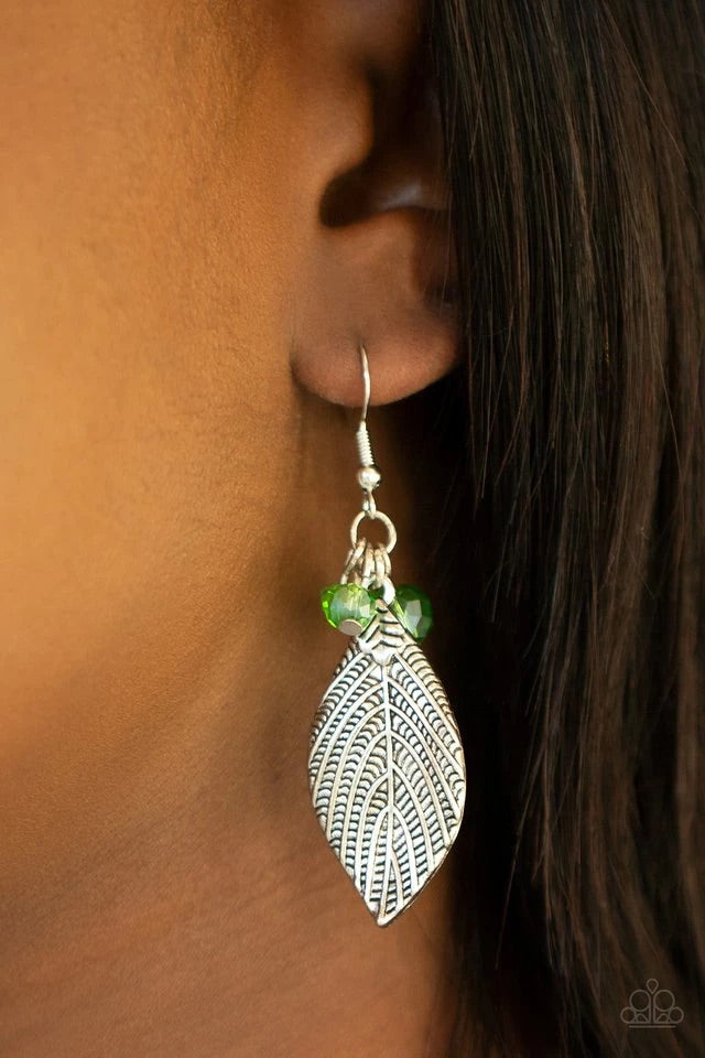 Paparazzi LEAF It To Fate - Green Earrings 