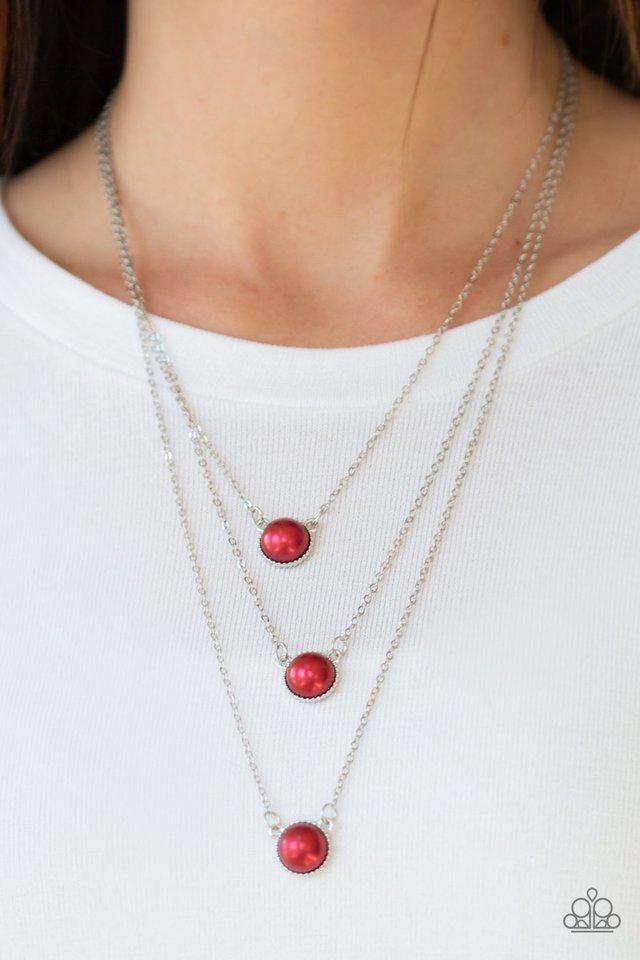 Paparazzi A Love For Luster - Red Necklace 