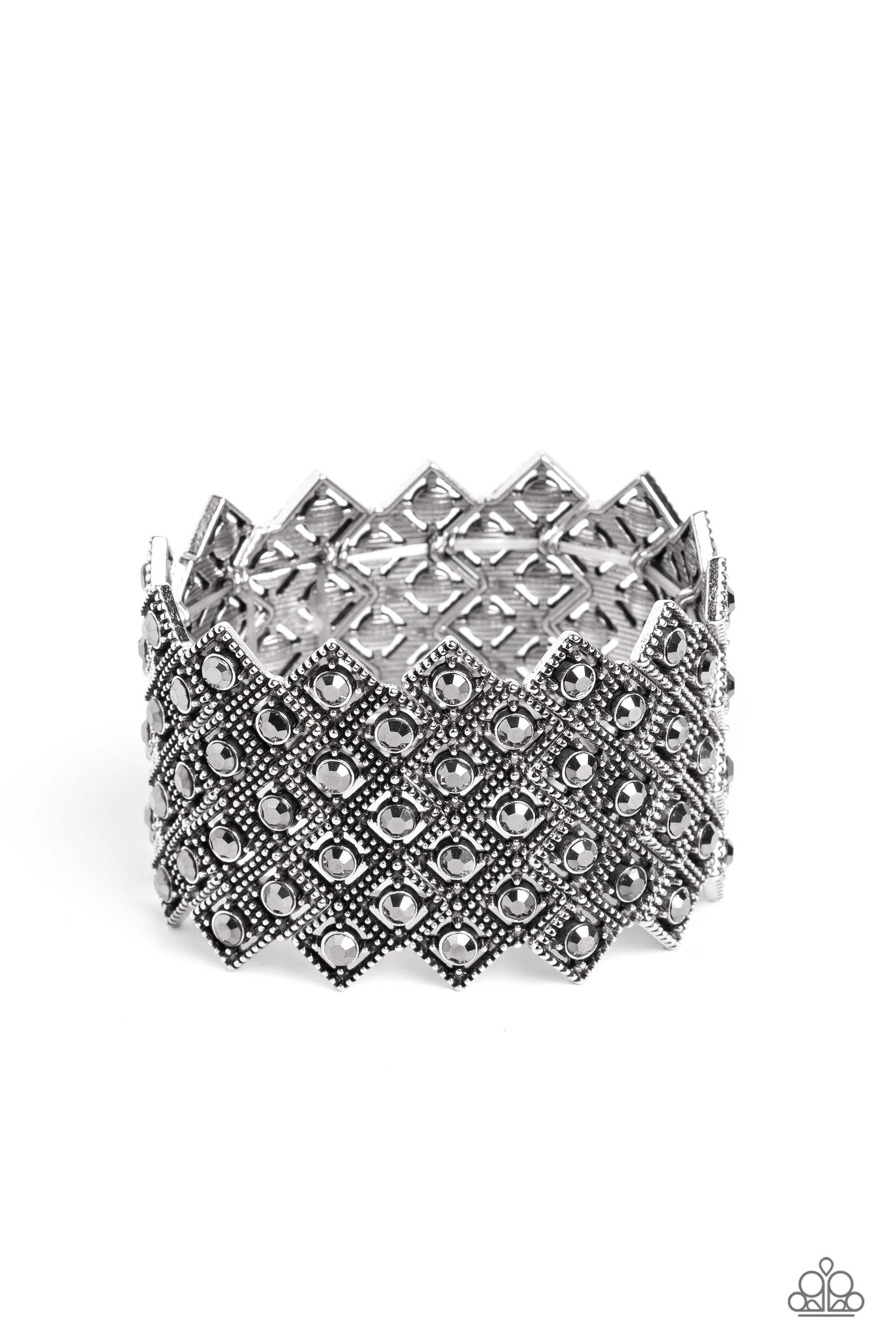 Paparazzi DECO in the Rough - Silver Bracelet 