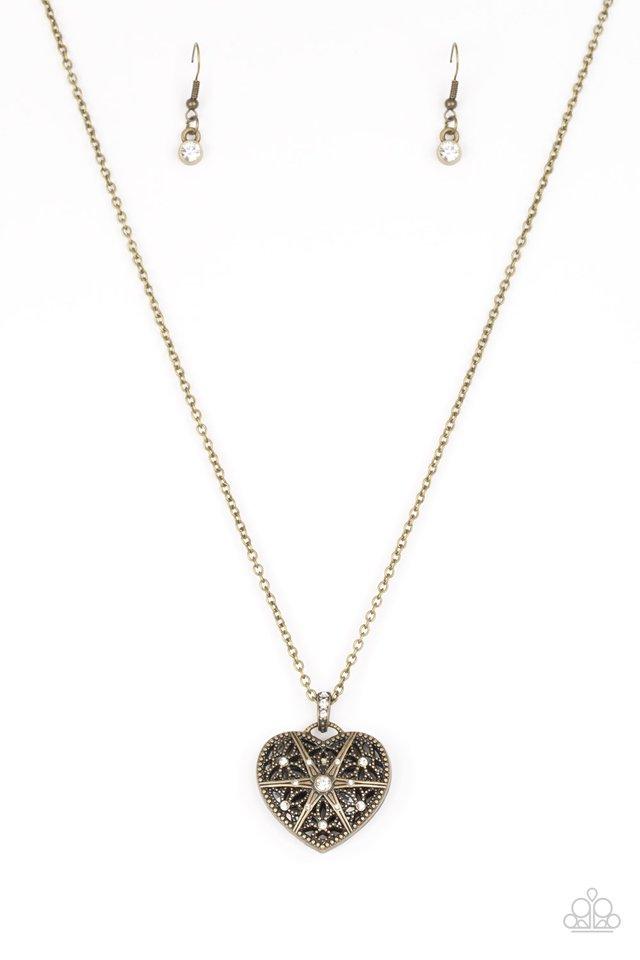 Paparazzi Casanova Charm - Brass Necklace 