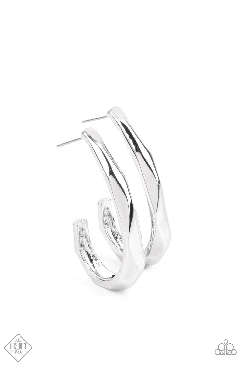 Paparazzi Made You HOOK - Silver Hoop Earrings
