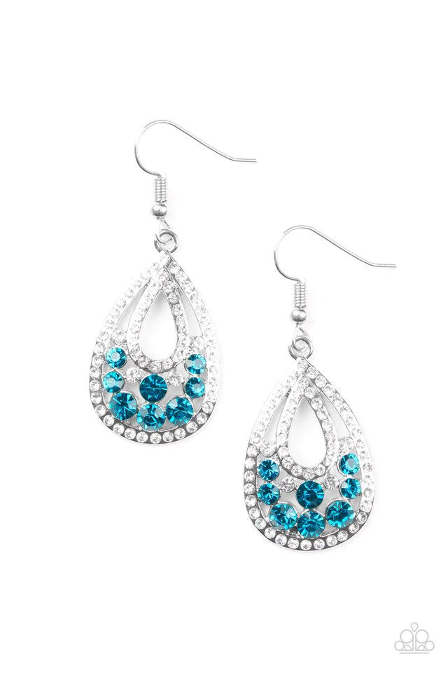 Sparkling Stardom - Blue Earrings