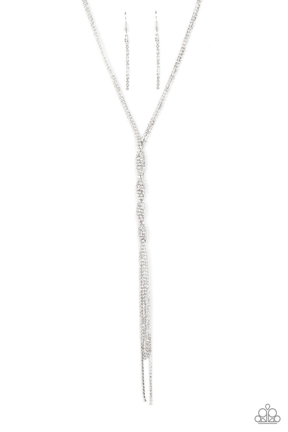 Impressively Icy - White Necklace 