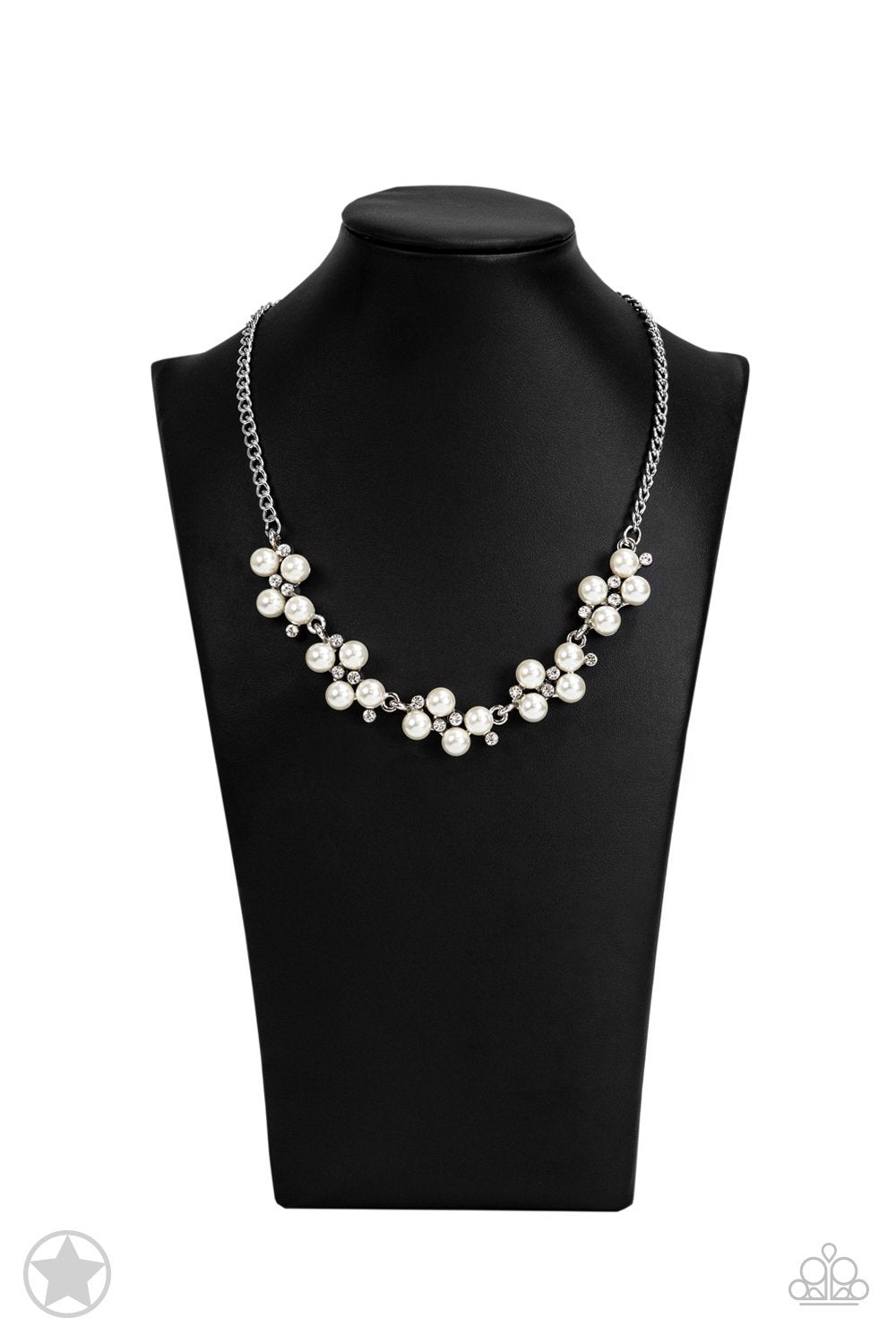 Paparazzi Love Story - White Blockbuster Necklace