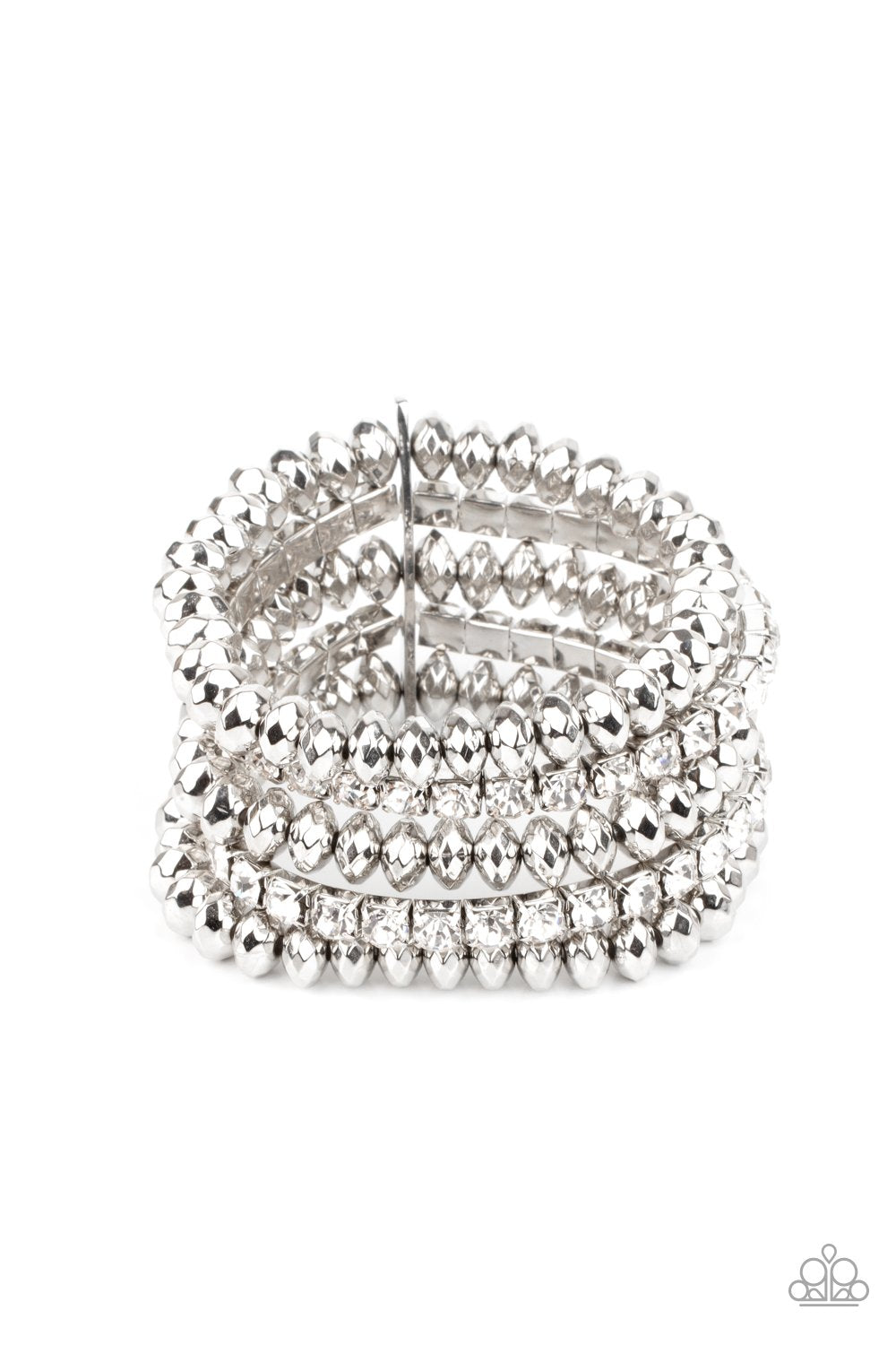 Paparazzi Best of LUXE - White Bracelet 