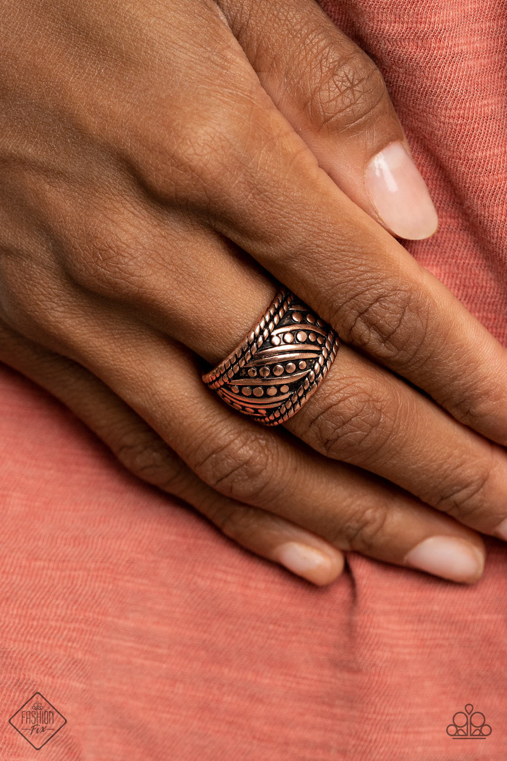 Paparazzi Slanted Shimmer - Copper Ring 