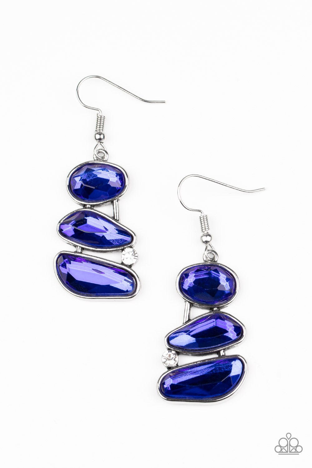 Paparazzi Gem Galaxy - Blue Earrings 