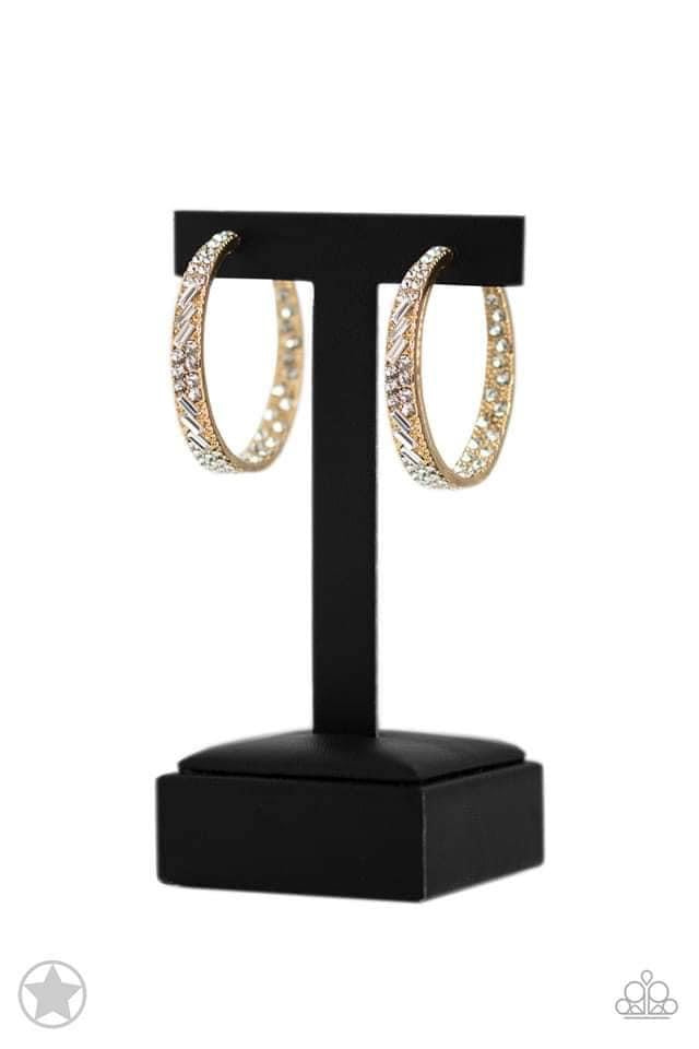 Paparazzi GLITZY By Association - Gold Hoop Earrings 