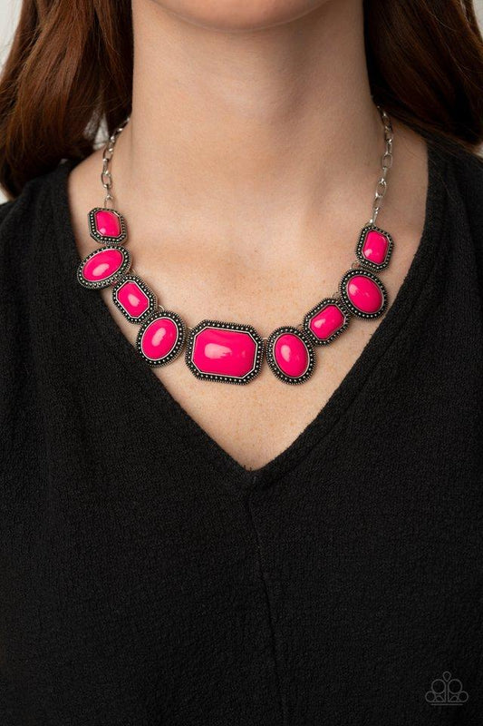 Paparazzi Lets Get Loud - Pink Necklace 