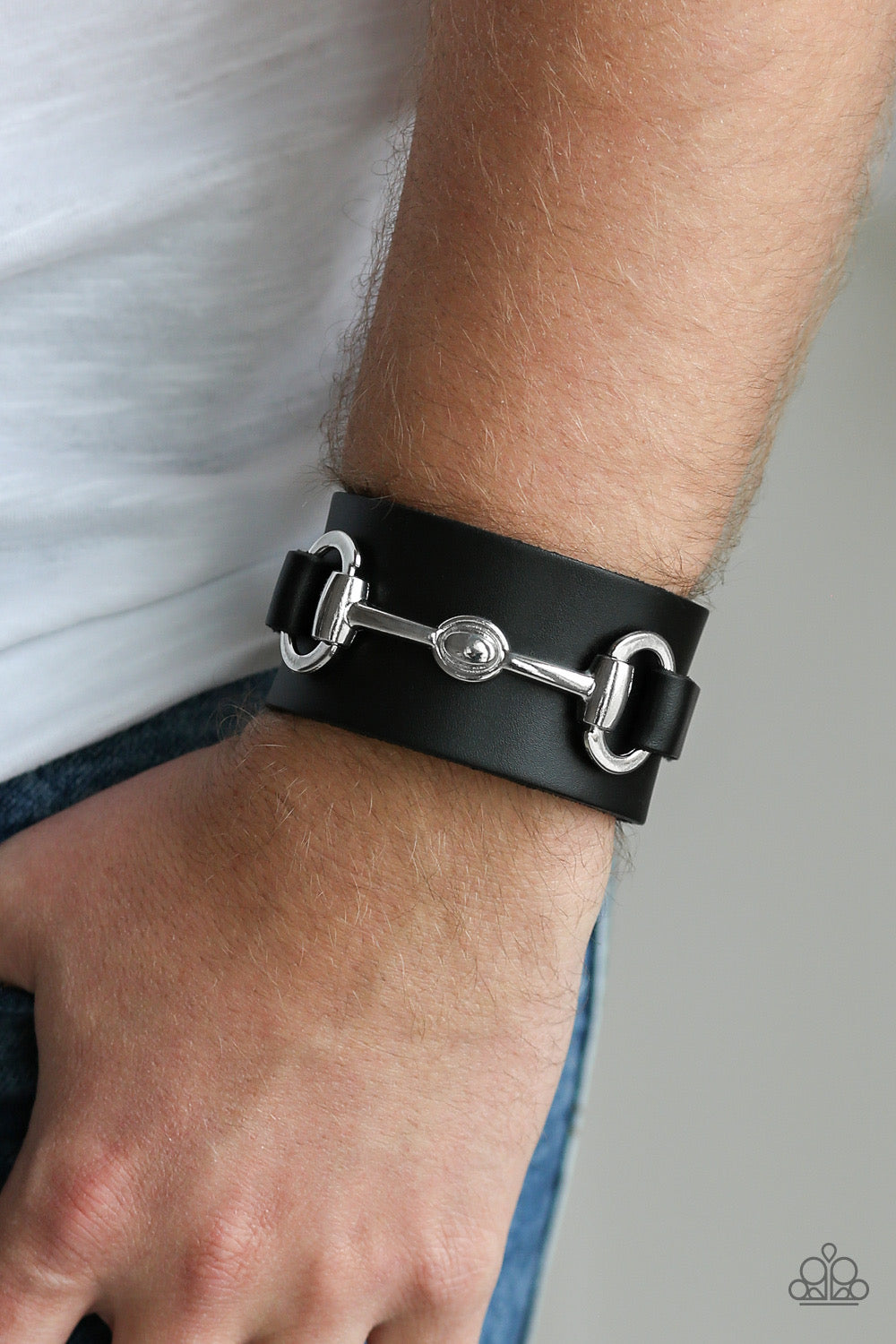 Paparazzi Biker Band - Black Urban Bracelet 