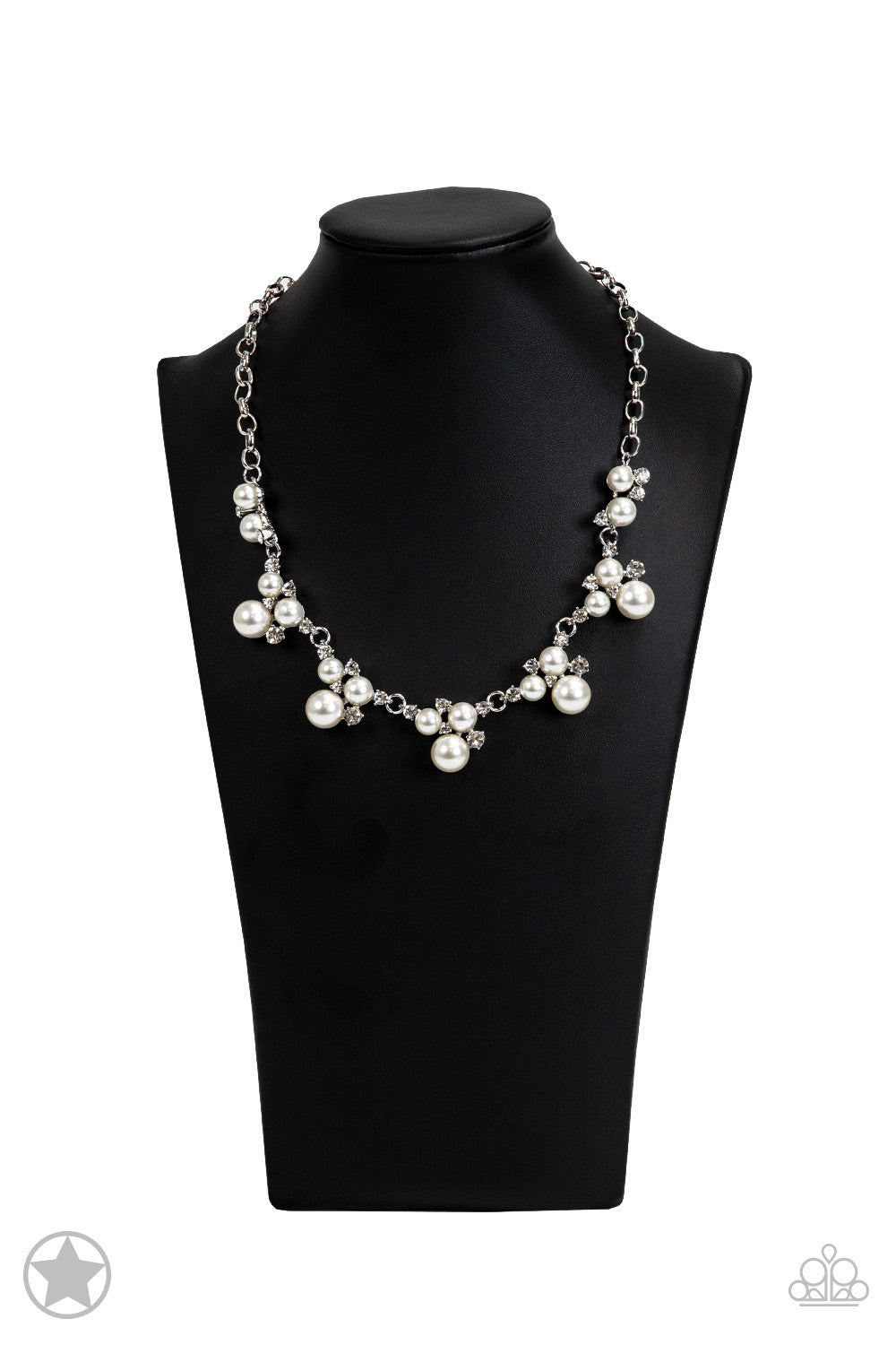 Paparazzi Toast to Perfection - White Blockbuster Necklace - Kingdom Bling Showroom