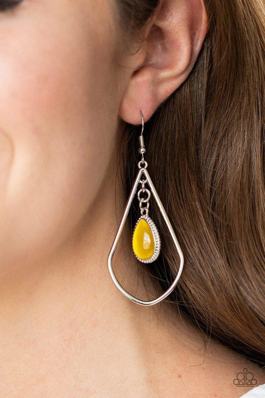 Paparazzi Ethereal Elegance - Yellow Earrings 