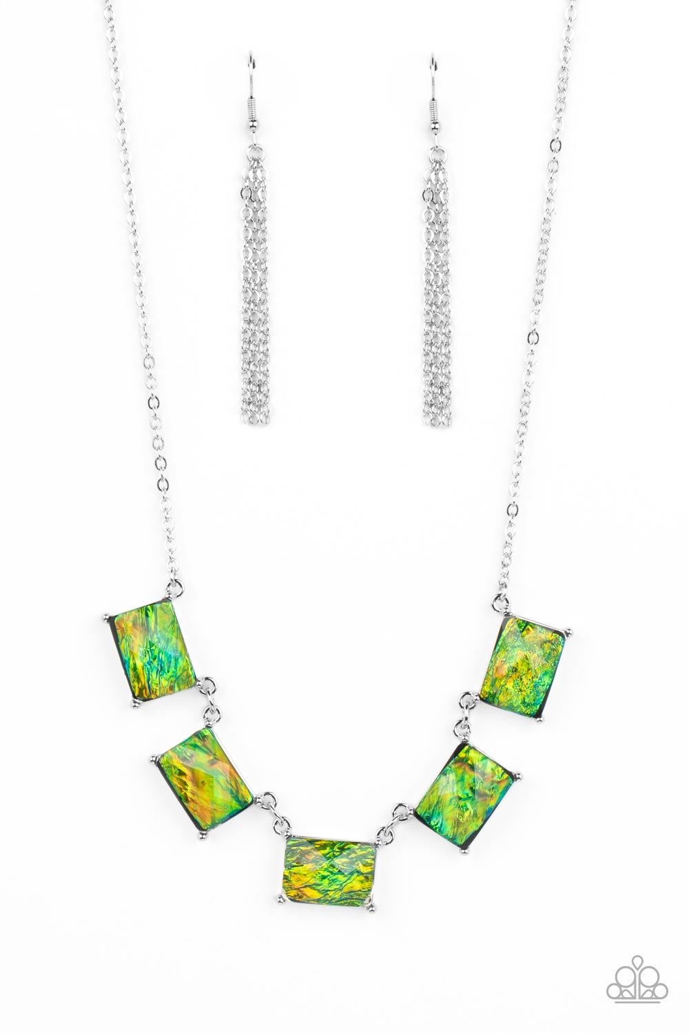 Paparazzi Opalescent Oblivion - Green Necklace 