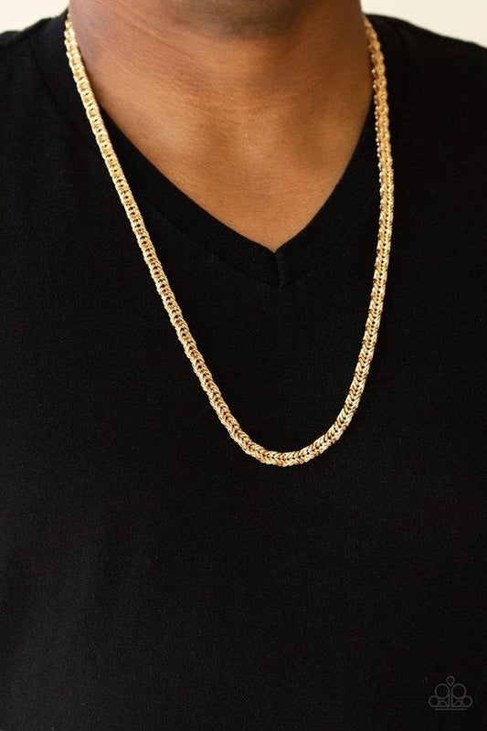 Paparazzi Go Down Fighting - Gold Urban Necklace 