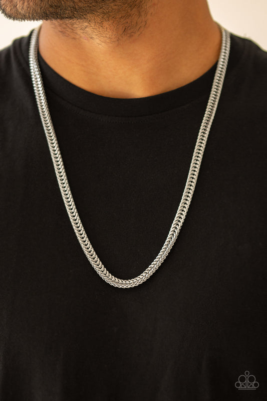 Paparazzi Knockout King - Silver Urban Necklace