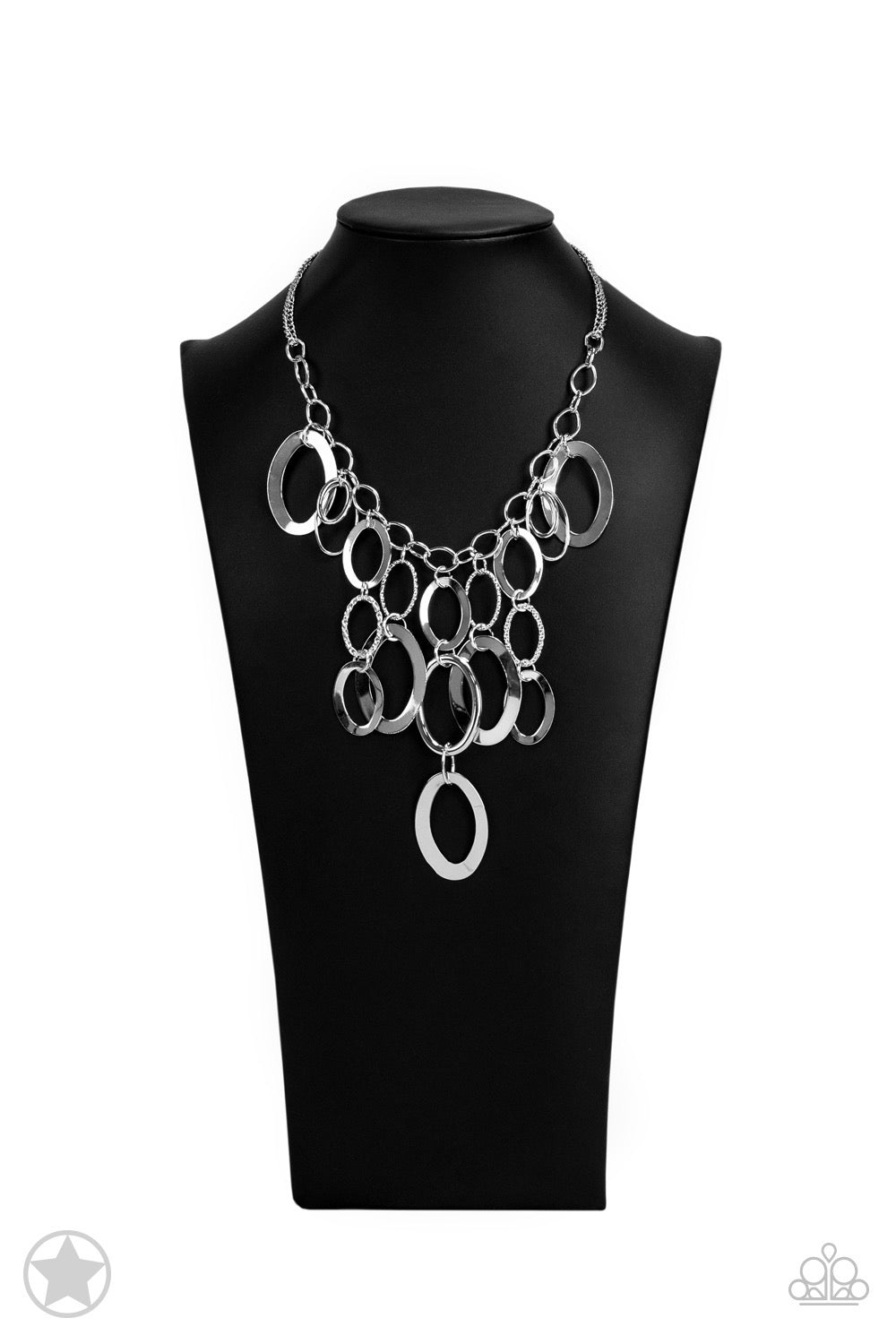 Paparazzi A Silver Spell - Silver Blockbuster Necklace