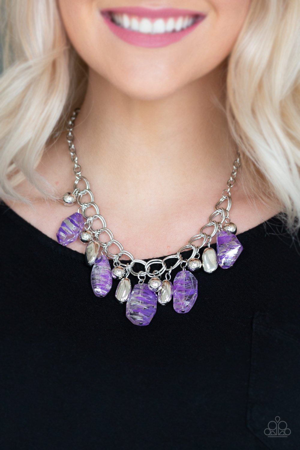 Paparazzi Chroma Drama - Purple Necklace 