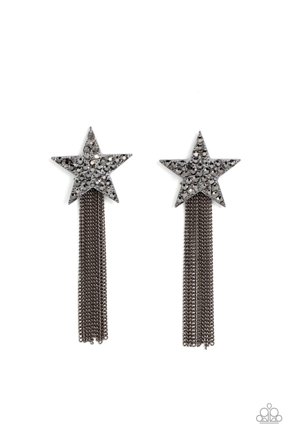 Paparazzi Superstar Solo - Black Post Earrings 