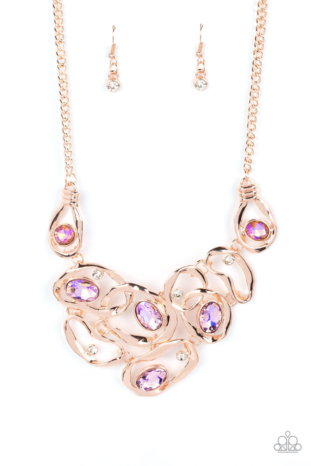 Warp Speed - Rose Gold Necklace - Life of the Party Exclusive July 2022