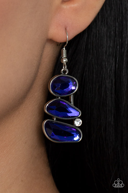 Paparazzi Gem Galaxy - Blue Earrings 