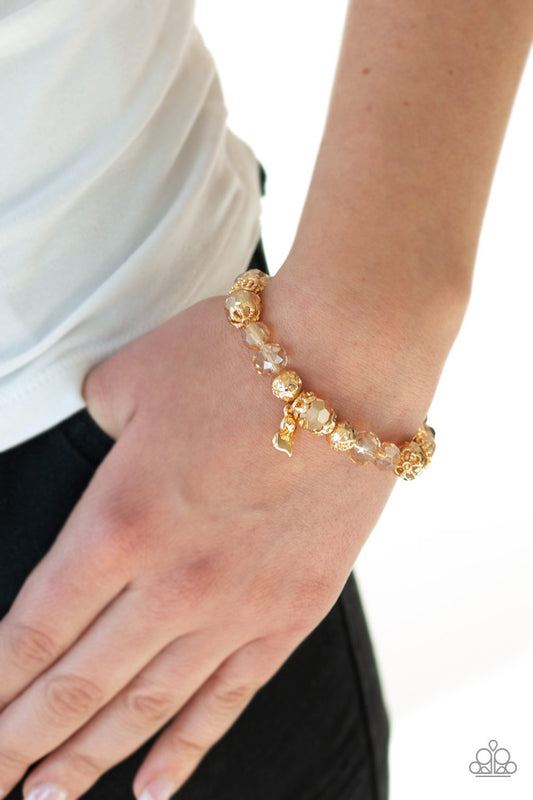 Paparazzi Right On The Romance - Gold Bracelet