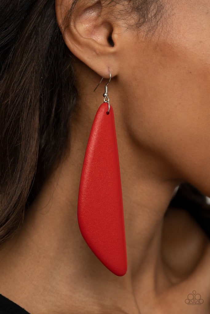 Paparazzi Scuba Dream - Red Earrings 