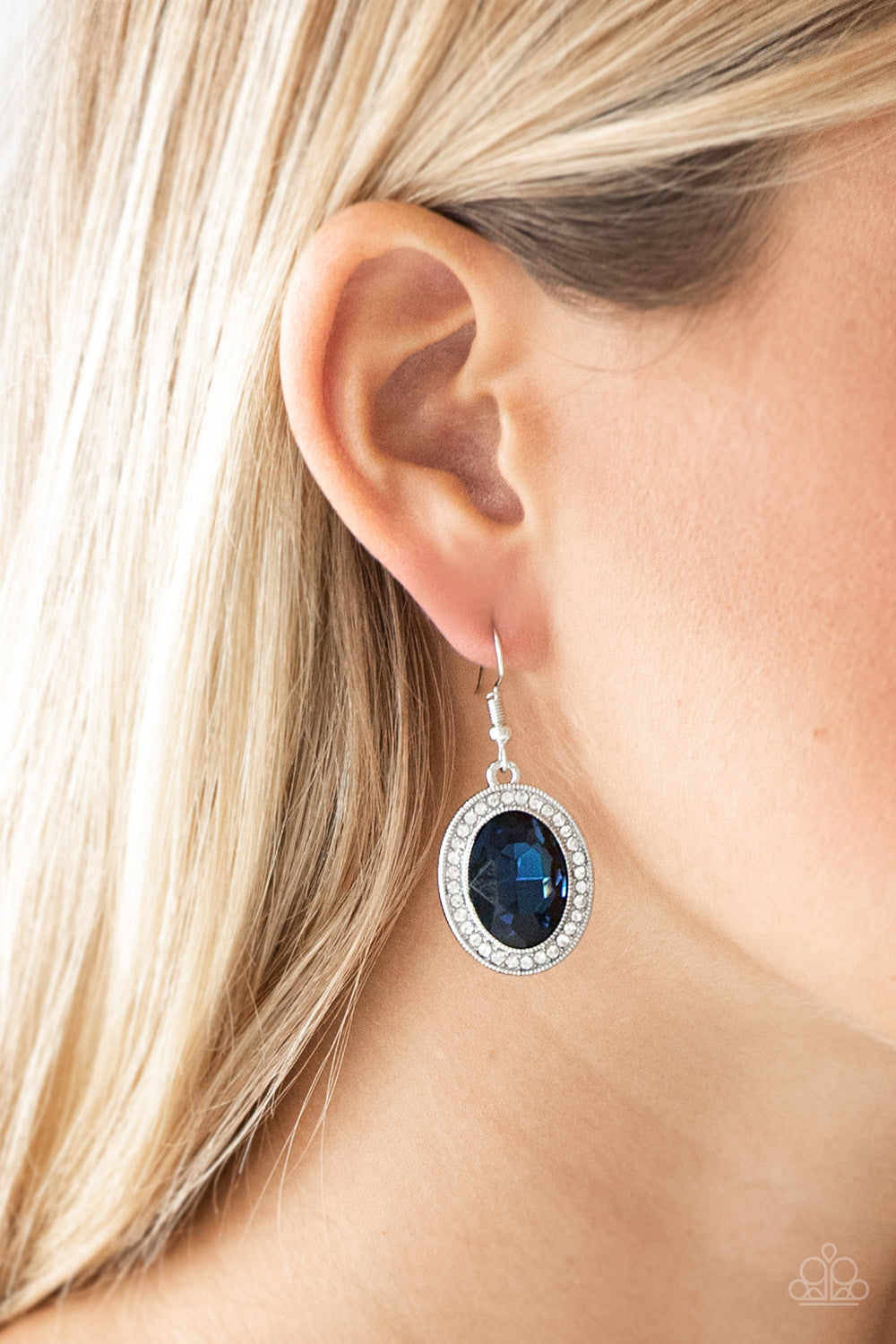 Paparazzi Only FAME In Town - Blue Earrings 