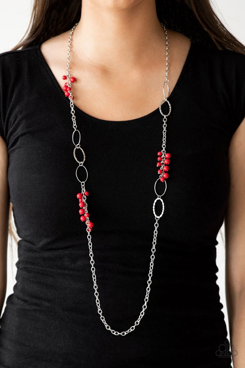 Paparazzi Flirty Foxtrot - Red Necklace 