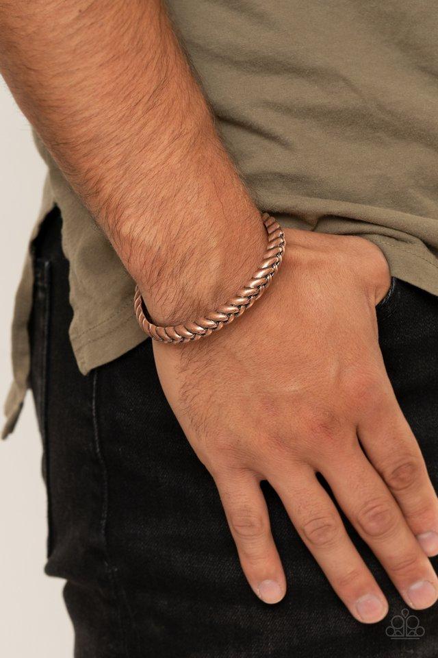  Paparazzi Tough as Nails - Copper Urban Bracelet 