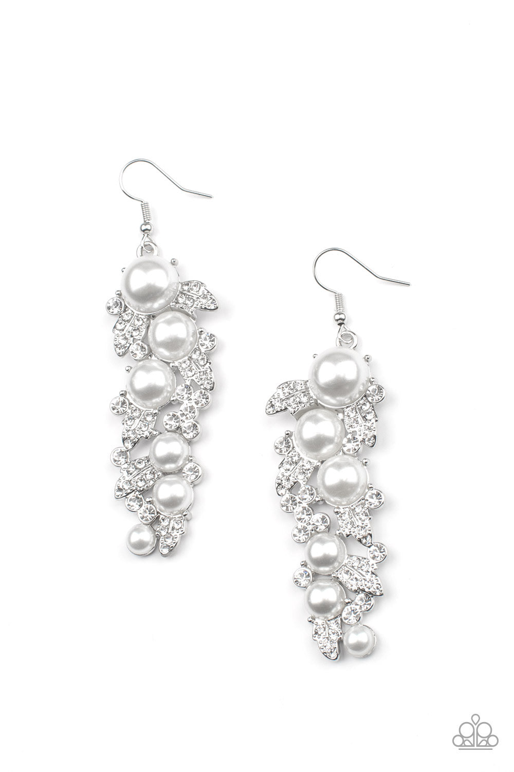 The Party Has Arrived - White Earrings - Life of the Party Exclusive July 2022