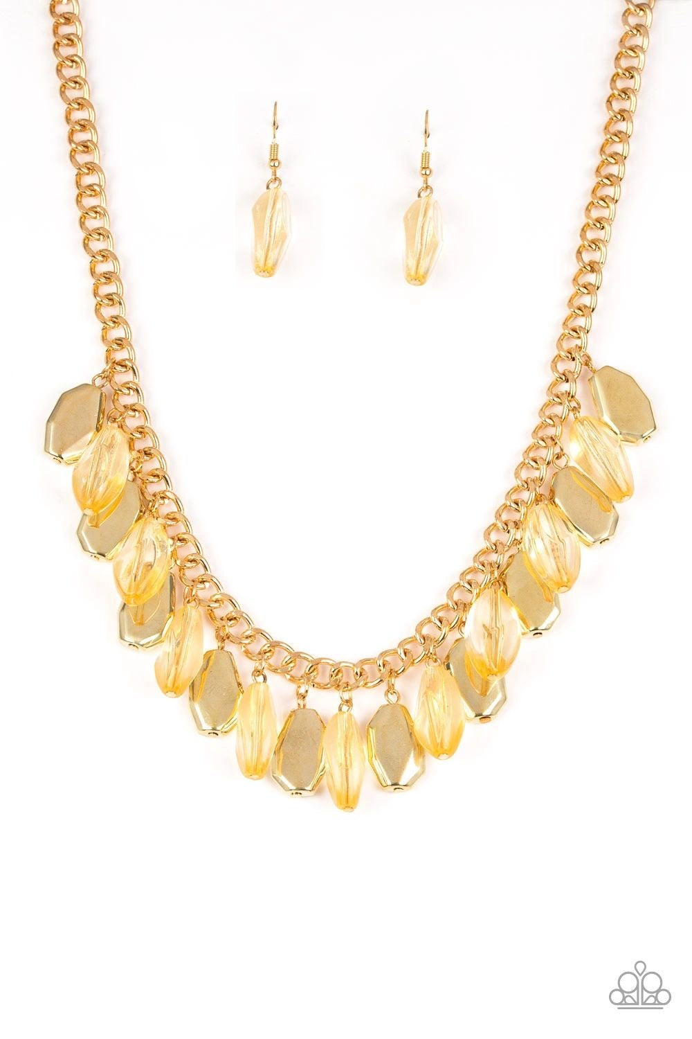 Paparazzi Fringe Fabulous - Gold Necklace 