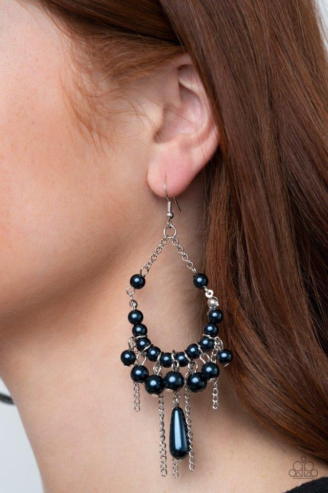 Paparazzi Party Planner Posh - Blue Earrings 