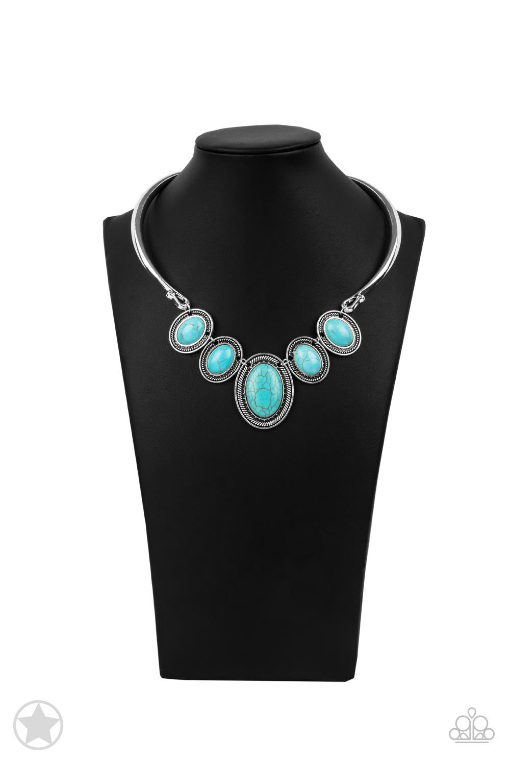 Paparazzi River Ride - Blue Blockbuster Necklace